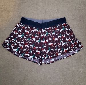 PJ shorts, flare pleated, 2 inch inseams, navy blu